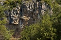 Panorama from the area of Ã¢â¬â¹Ã¢â¬â¹Rusenski Lom Nature Park with high vertical limestone cliffs